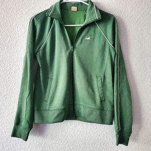 Y2K Hollister Green zip up sweater
